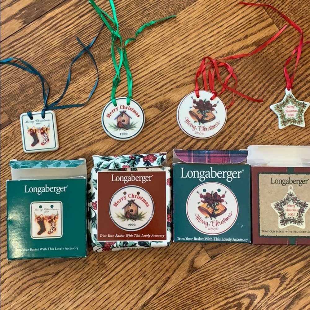 Longaberger Christmas Tie On Accessories